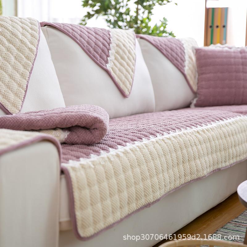 Sofa Cushion Universal In All Seasons, Thickened Seat Cushion, Simple Modern Leather Sofa Cover All-Inclusive Universal Cover Cloth Towel