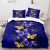 Copripiumino Farfalla Dorata Microfibra Letto Singolo Matrimoniale Queen King Set Biancheria da Letto Copripiumino Floreale Botanico Per Camera di Donne Ragazze