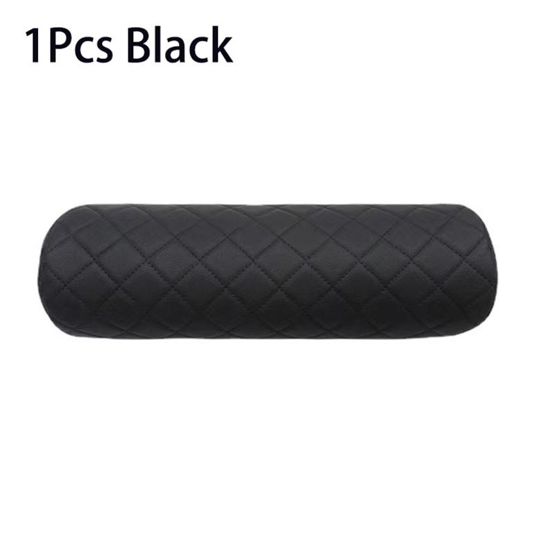 Luxury Car Seat Neck Pillow Headrest Car Leather Memory Chair Cervical Pillow Office Chair Seat Breathable Cylindrical Headrest