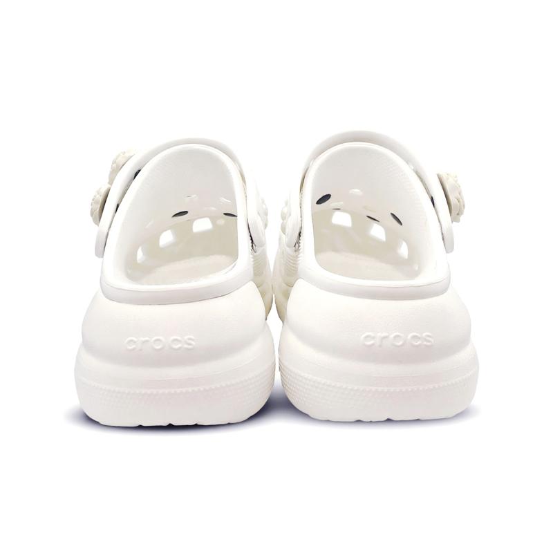 Crocs Crush Clog SIN3A White Peach Elegant Comfortable Hole Shoes Unisex White