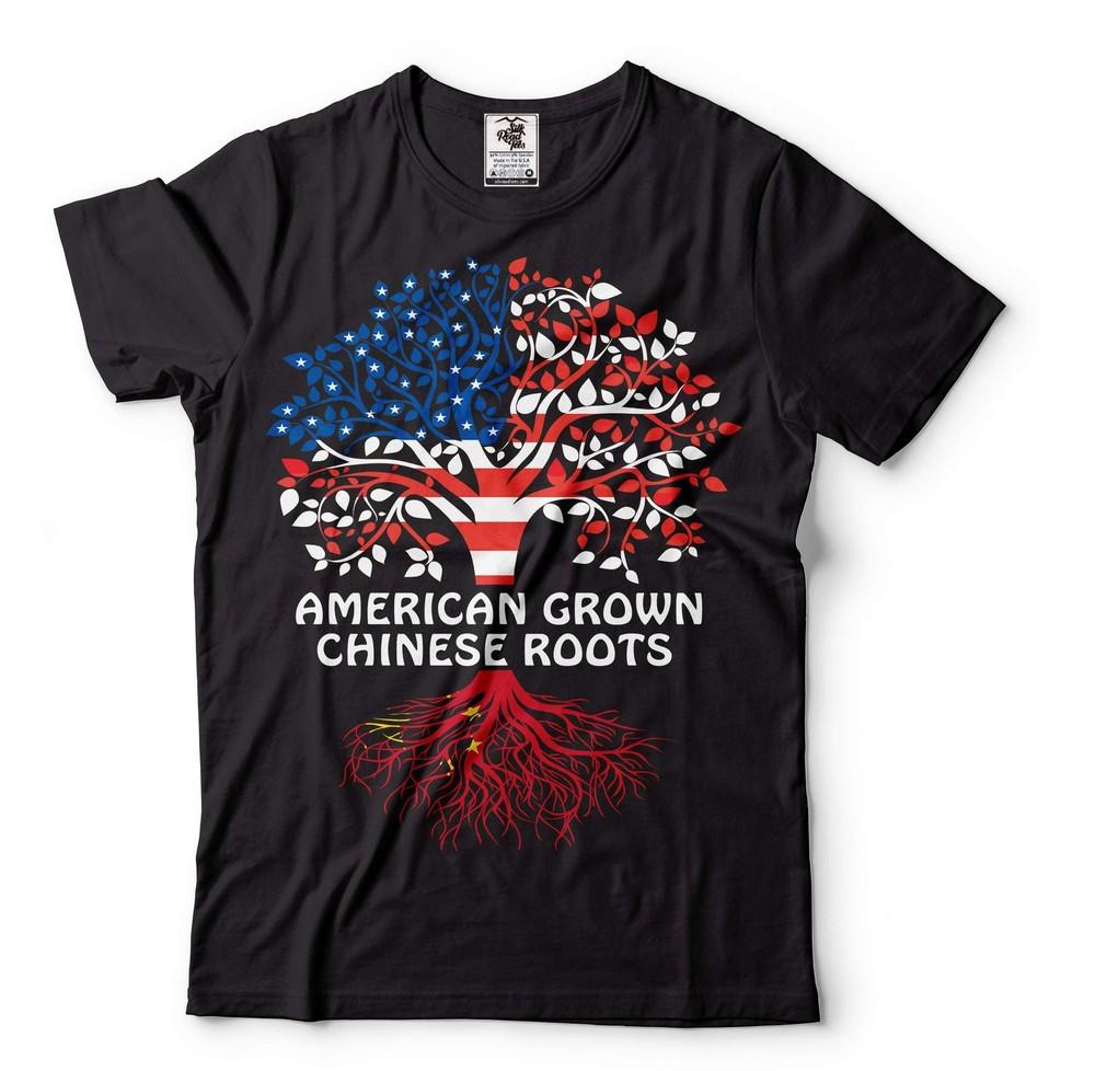 China Patriotic Shirt American Chinese Shirt America China Shirt Chinese Gifts Unisex T-Shirt S