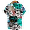 Moda de Verano Camisas Hawaianas para Hombre Estampado 3D Manga Corta Tops Casuales de Verano Camisas para Fiesta en la Playa Vacaciones Camisa para Hombre y Mujer de Exterior