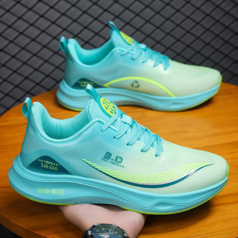 

Летняя спортивная мужская обувь дышащая сетчатая обувь для бега мужская и женская парная обувь на мягкой подошве трендовая обувь 44 бирюзовый