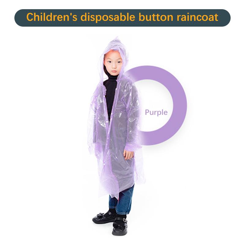 Child Disposable Raincoat Outdoor Hiking Rafting Mountaineering Water Projects With Disposable Rain Poncho