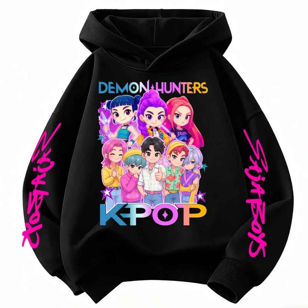 Children's Hoodie KPop Demon Hunter Blouse Girls Hoodie Casual All-match Style Hooded Sweatshirt