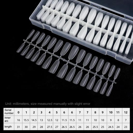240Pcs/Set DIY Acrylic Fake Nails Double-sided Frosted Pre-Shape Square Long Nail Extensions Tips Home Salon Women Girls Full Cover Press on Nails Kit