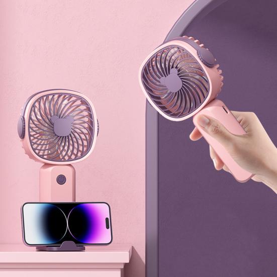 Handheld Fan with 3 Adjustable Speeds Strong Airflow Low Noise Compact Design Portable Table Fan Personal Air Cooler