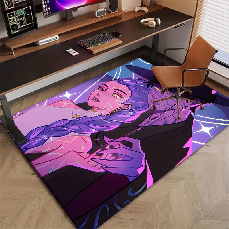1pc KPop Demon Hunters18 Design Printed Area Rug Carpet for Bedroom Living Room Home Decor Rugs Mat Non Slip Mat Rug for Bedside