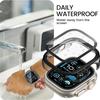Metal+PC Case For Apple Watch Ultra 2 3 49mm 10 11 46mm 42mm Waterproof HD Tempered Glass Bumper Cover iWatch Screen Protector
