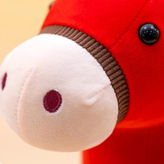 Horse Doll National Style Fabric High-Density PP Cotton Filling Doll Auspicious Year of The Horse Blessings Zodiac Doll Toy