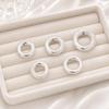 Sterling Silver Embossed Ping An Kou Ring with Chinese Style Hand-Braided Rope