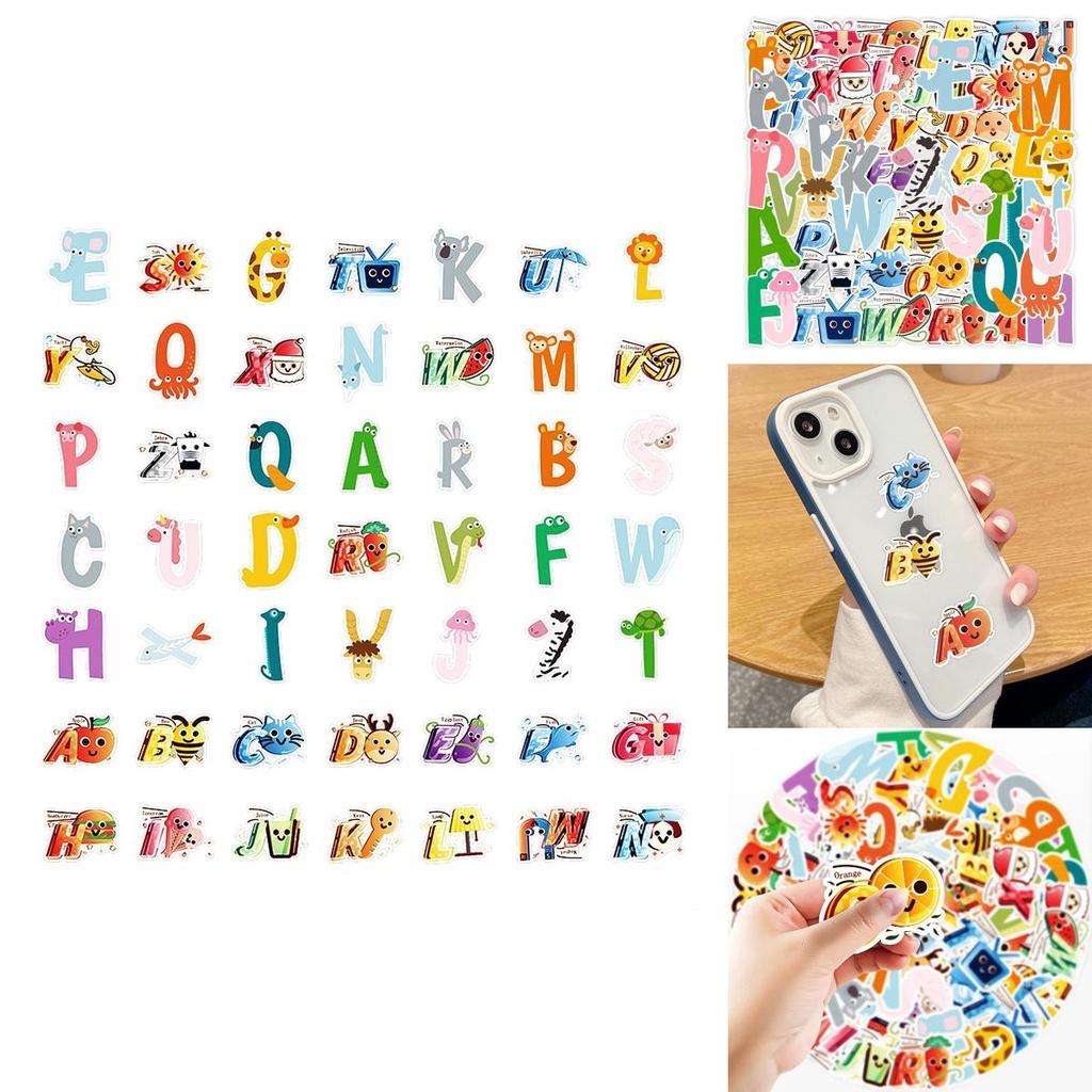 Adhesive Alphabet Lore Stickers For Luggage Case/trolley Decor 52pcs