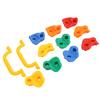 Rock Climbing Holds with Handles Mounting Hardware Multi Colored Rock Wall Climbing Kit for Indoor Outdoor