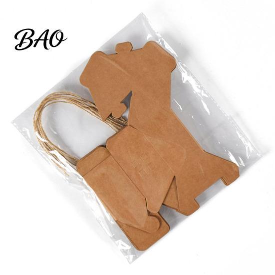 Party Supplies for Guests 10PCS House Shaped Candy Boxes with Lanyard, DIY Decorative Cardboard Hollow Window Gift Treat Containers, Small Item