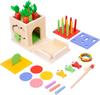 Montessori Toys Play Kit Sorting & Matching Toys Coin Ball Box Multi-function Stick Pull Radish Game Baby Learning Toys