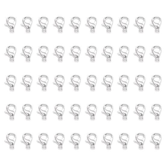 

50 шт. Крючки для брелоков Изысканное изготовление ювелирных изделий DIY Удобные Многофункциональные Винтажные Браслеты Ожерелья Лобстер для Домашнего Использования 10 mm серебряный
