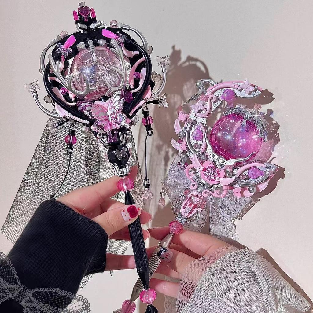 New Moonlight Club Building Block Magic Stick Lace Assembly Model Toy Desktop Decoration Girls Collection Birthday Gifts