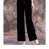 Women's High-Waist Golden Velvet Wide Leg Pants - Spring/Summer 2026 Collection