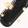 Cordless Hair Straightener Brush 3 Temp Adjustable Fast Heating Portable Travel Negative Ion Hot Brush Electric Curly Hair Styling Detangling Comb
