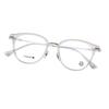 Pure Titanium Unisex Retro Round Glasses Frame with Blue Light Blocking Myopia Lenses for Women and Men
