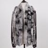 Winter Women Real Rex Rabbit Fur Scarf Natural Soft Chinchila Rex Rabbit Fur Scarves Lady Warm Soft Rex Rabbit Fur Muffler