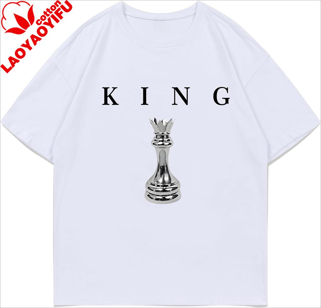 Unisexs King Chess Shirt Graphic Tees Designer Printed T Shirts for Unisex Urban Letter TShirt Streetwear Vintage Plus Size Tops