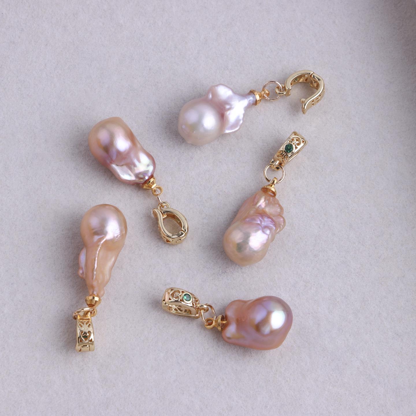 Сверкающий Неправильный Кулон-Шарм Хвост Русалки - 10-12 мм Барочный Аксессуар для DIY Украшений