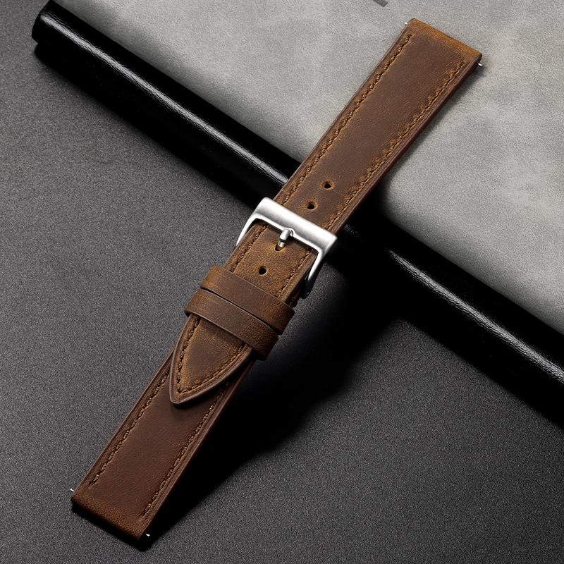 Vintage Watch Strap Quick Release Watchband 19mm 21mm 18mm 20mm 22mm Cowhide Watchband Smart Watch Strap Accessories Bracelet