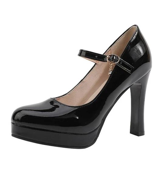 Fashion 2024 Women Baotou Round Toe Platform Heel Mary Janes Shoes Women Shallow Elegant Trend Comfortable Fashion Shoes Shoes for Women