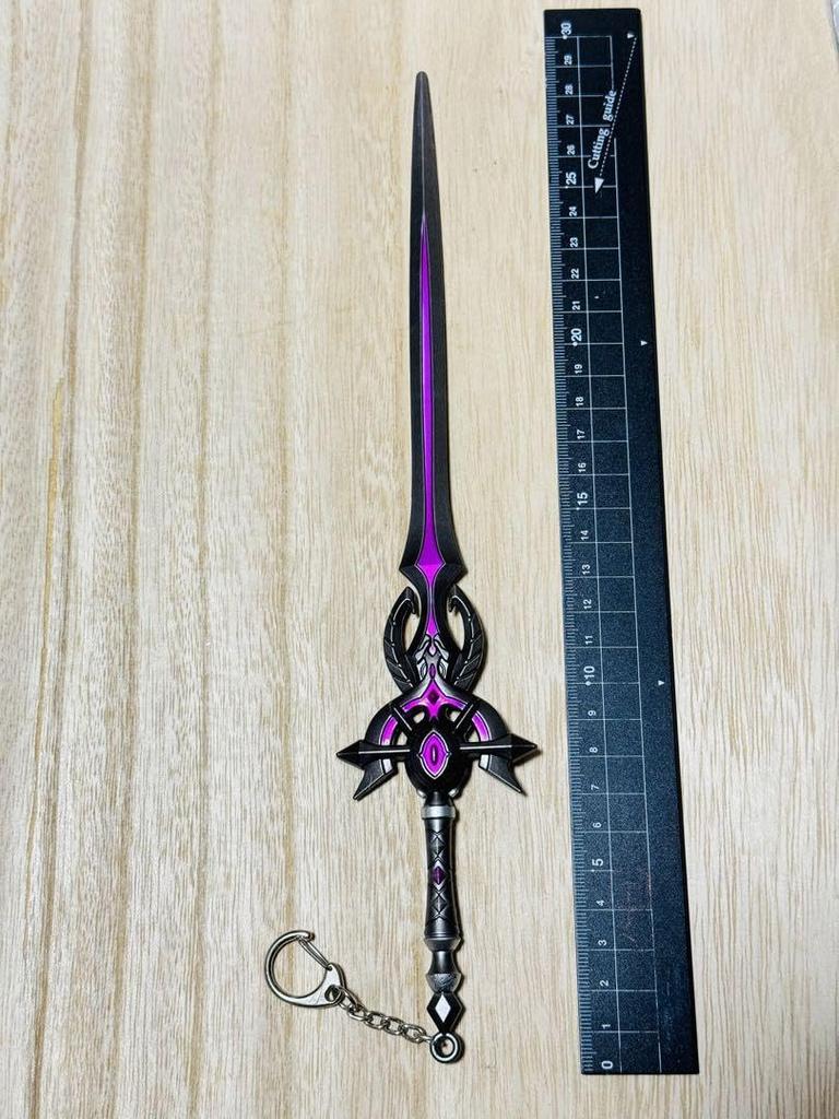 30cm Corrosive Sword Genshin Impact Mini Weapon Sword Bow Arrow Shield Sword Accessory Keychain Figure Display Decoration Anime Game Alloy Metal Minia