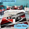 Custom Name SPFC Stars Stripes Bedding Set 3pcs, Bedding Set Including 1pc Duvet Cover And 2pcs Pillowcases for Bedroom, Dormitory Gift