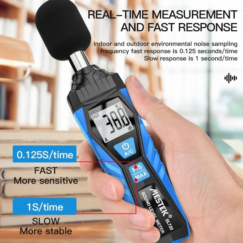 Noise Decibel Meter 30-130Decibel Monitoring Portable Sound Pressure Meter Decibel Meter Tester Professional Digital Sound Smart