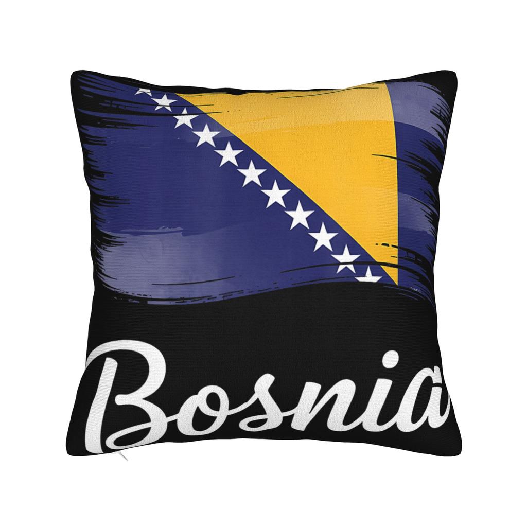 Bosnia And Herzegovina Flag Pillow Case Morden Pillow Cover Soft Pillowcases For Sofa Car Home Decor