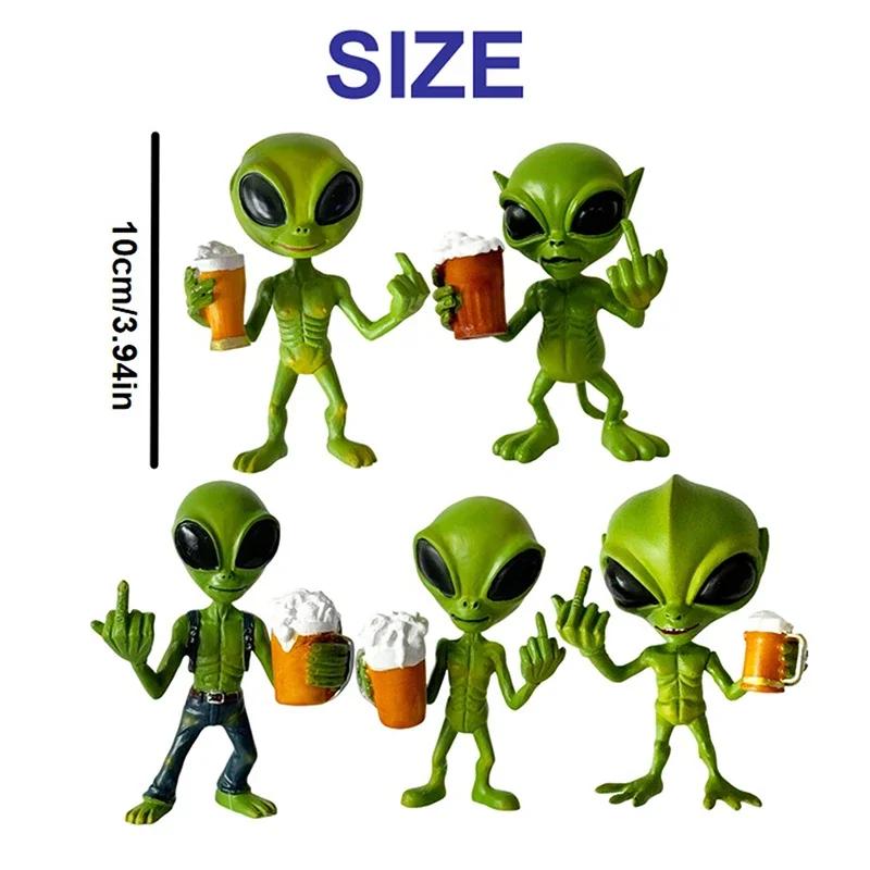 Alien Resin Statue Ornament Alien Garden Sculptures & Statues Yard Best Art Decor For Indoor Outdoor Home Or Office Collectible