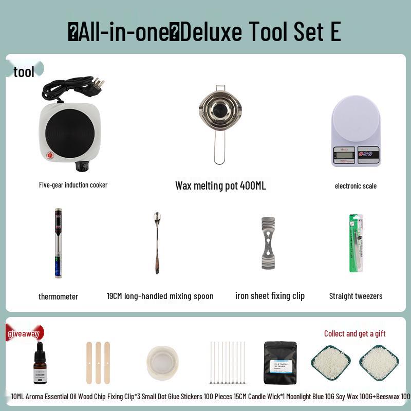 Aroma-Kerzen-DIY-Set: Wachsschmelztiegel & Heizofen für selbstgemachte Kerzen