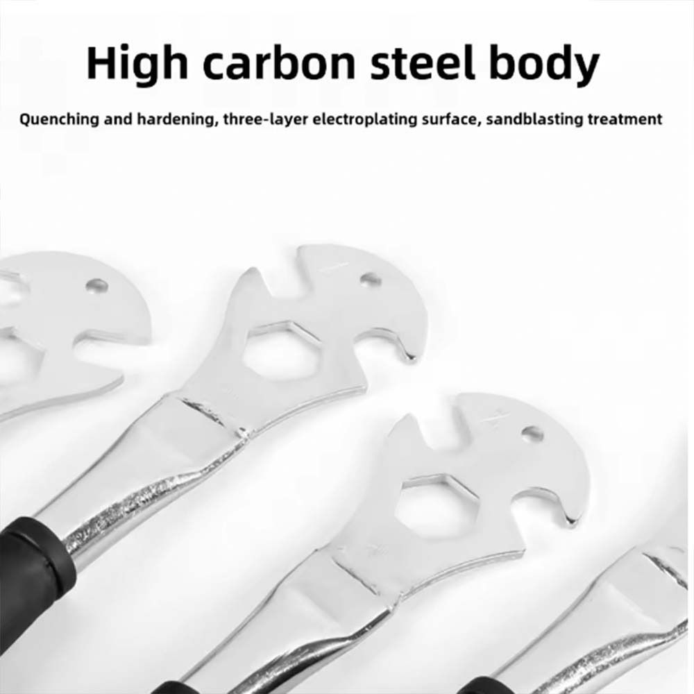 Extra Long Handle Bike Pedal Wrench 15/24mm Pedal Install Remover Spanner  MTB Road Bike