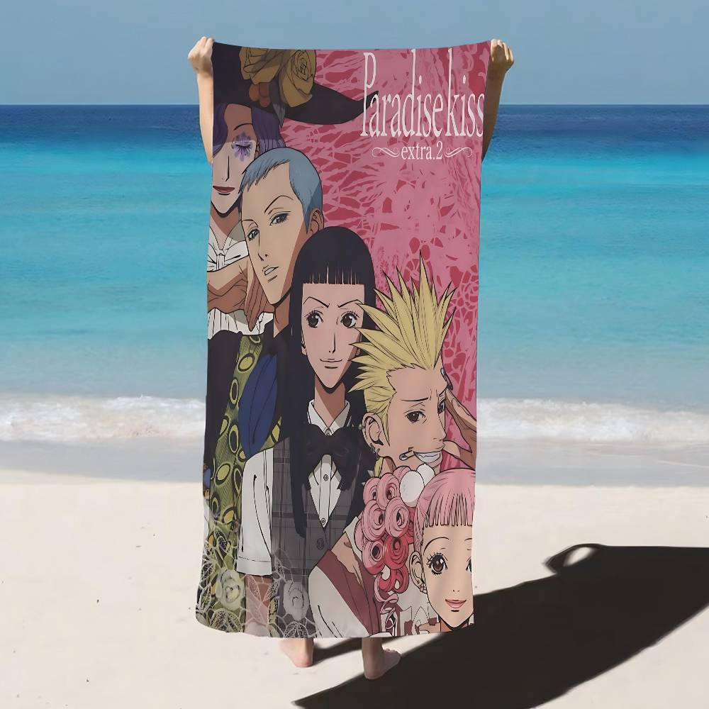 Anime P-Paradise K-Kisss Shoujo Manga Beach Towel Bath Towels for Microfiber Quick Dry Custom Sand Free Beach Yoga Spa Gym Pool