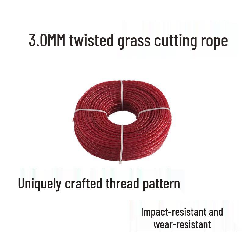 Steel Wire Braided Nylon Trimmer Line: Wear-Resistant, Sawtooth Weeding Rope for Mowing.