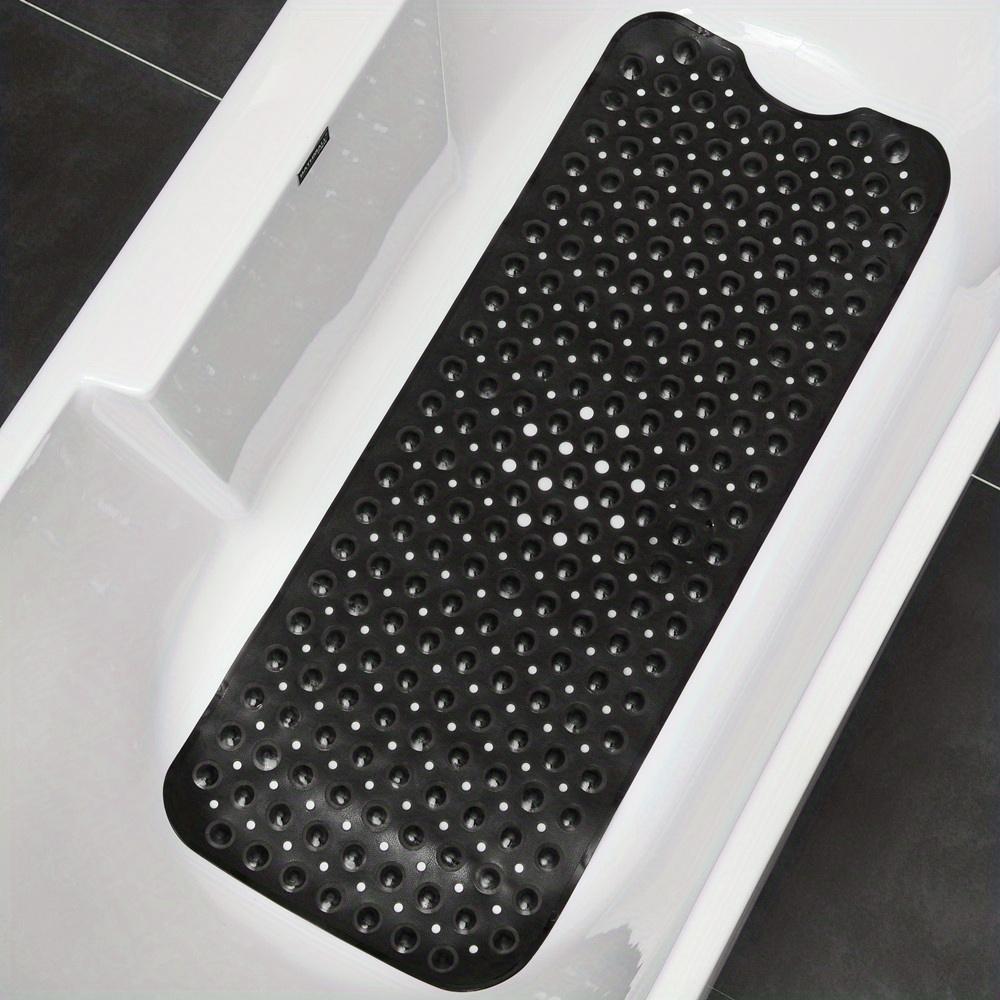 1Pc Non-slip Shower Mat Bathtub Mat with Drain Holes and Suction Cups Machine Washable Household Bathroom Shower Carpet Bathroom
