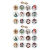 Christmas Wooden Ornaments Cute Snowman Santa Reindeer Penguin Christmas Tree Ornament for Xmas Home Holiday Party Supplies