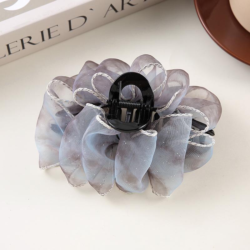 Elegant Retro Gradient Hair Clip: High-Grade Gauze Hairpin for Women