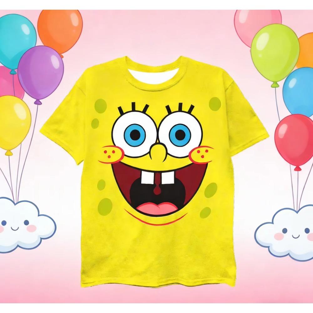 

KId Fashion SpongeBob SquarePants Summer Casual Tops Oversized Men s Women s Tshirts Children s Adult Parent Child T Shirts 110