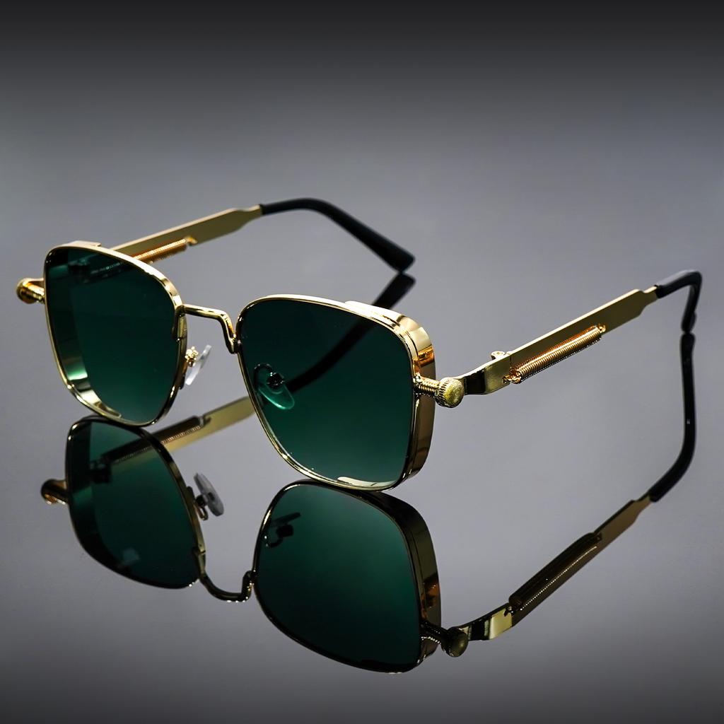 Moda Retro Punk Steam Style Okulary przeciwsłoneczne Kwadratowa Metalowa Oprawka Męskie i Damskie Okulary Przeciwsłoneczne Party Ozdobne Okulary