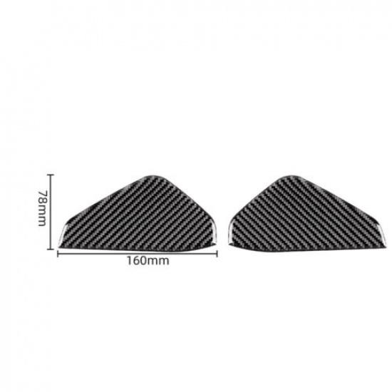 2Pcs Carbon Fiber Interior Door Anti-collision Cover Trim For Porsche Taycan