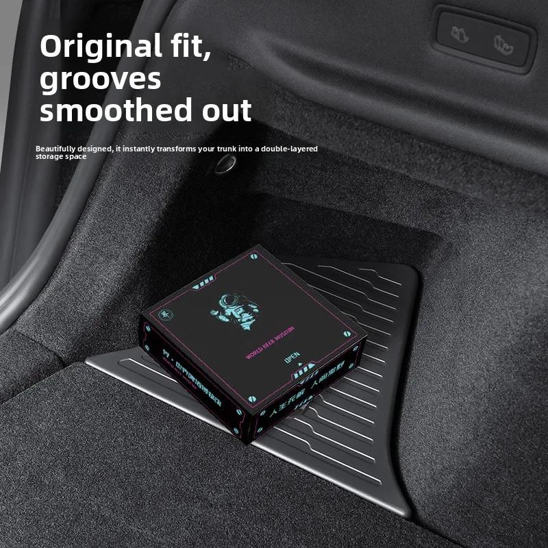 Autoaufkleber für Tesla Model Y Juniper 2025 TPE Kofferraum-Aufbewahrungsbox und Seitentaschen Werkzeugaufbewahrung und Innenraum-Auto-Modifikation Ca