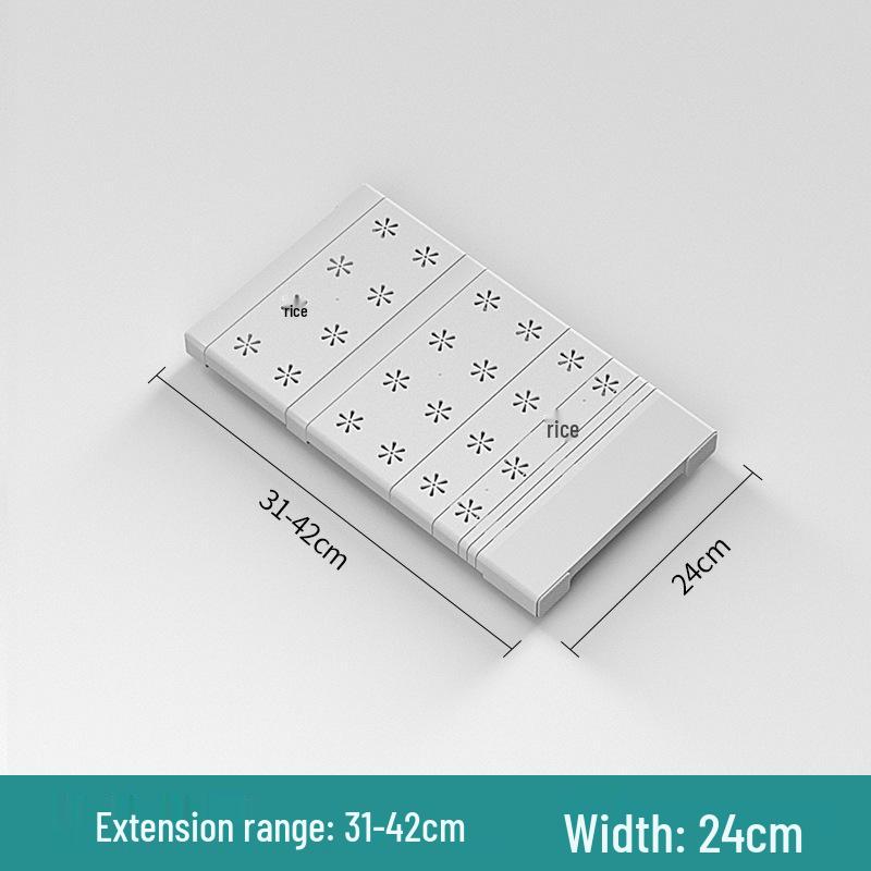 Retractable Wardrobe Storage Rack with Layered Partition for Dormitory Use