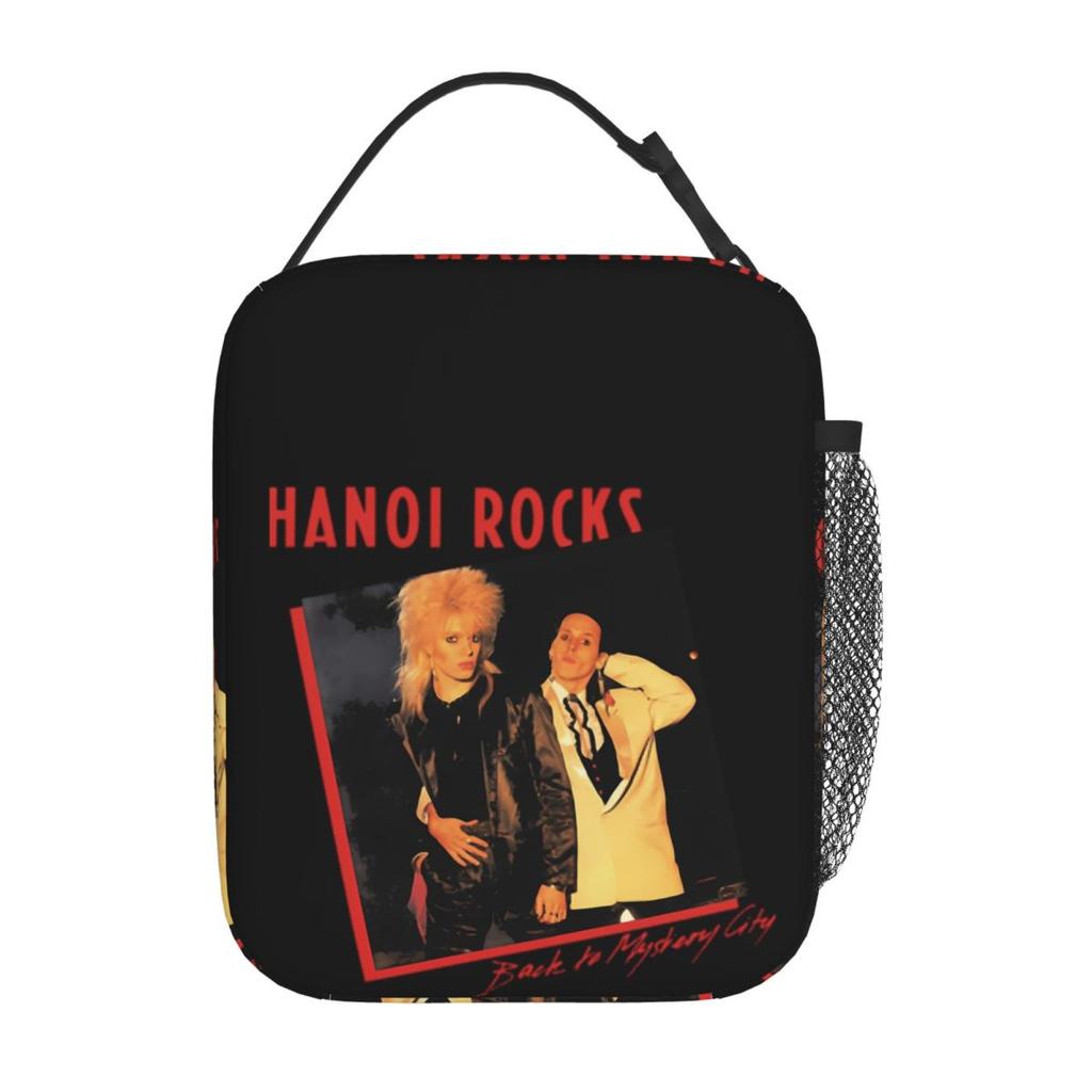 Hanoi Rocks Insulated Lunch Bag for Women Children Portable Food Boxes Thermal Lunch Box Tote