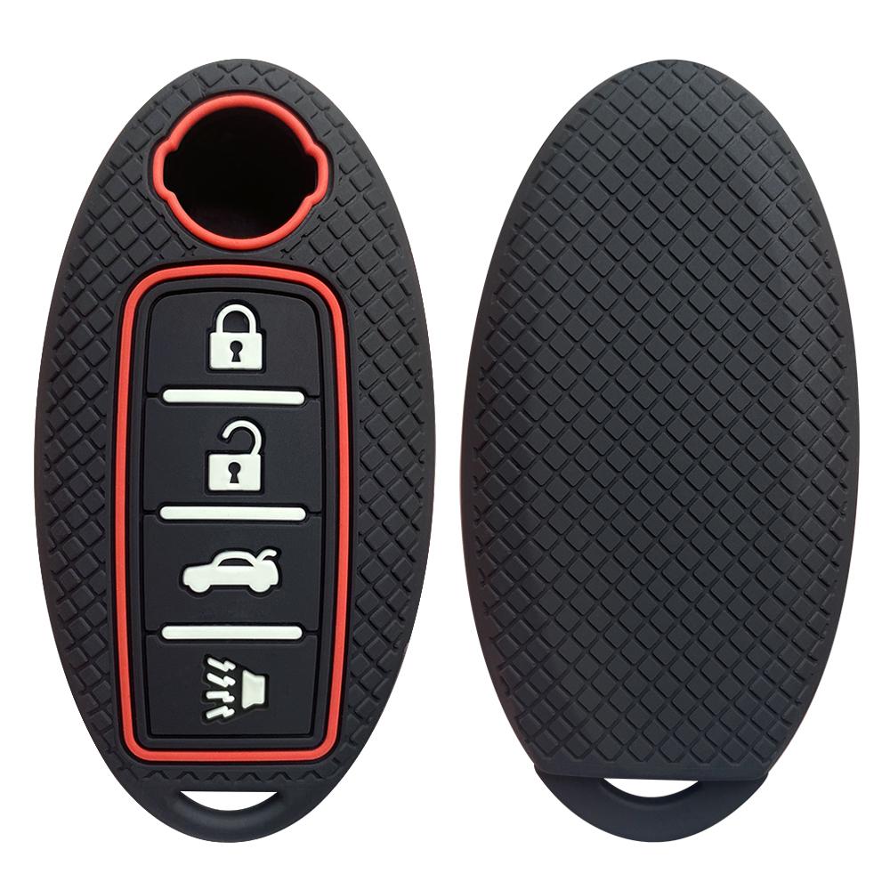 Silicone Key Case For Nissan Tiida Qashqai J11 J10 Micra Kicks Altima X-Trail Fuga Navara Leaf Note Sentra Murano Car Key Cover