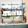 Retractable Kitchen Sink Storage Rack for Bowls and Plates