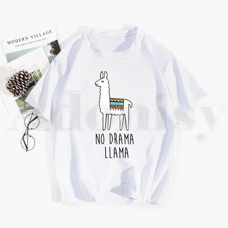 Alpaca No Prob Llama Attractive Design Pretty Tshirt Hip Hop Girl Print Tees Harajuku Tshirts Fashion Summer Tshirt